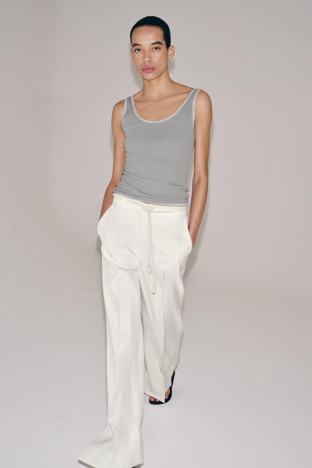 ФУТБОЛКА В РУБЧИК С ШИРОКИМИ БРЕТЕЛЯМИ