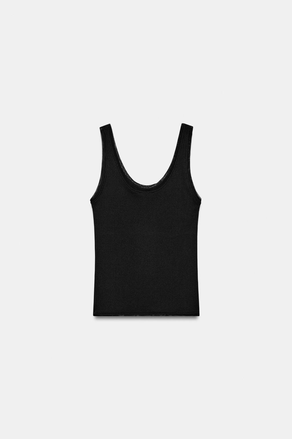 ФУТБОЛКА В РУБЧИК С ШИРОКИМИ БРЕТЕЛЯМИ