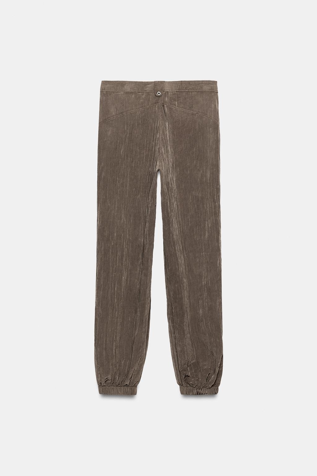 СТРУЯЩИЕСЯ БРЮКИ С МЯТЫМ ЭФФЕКТОМ