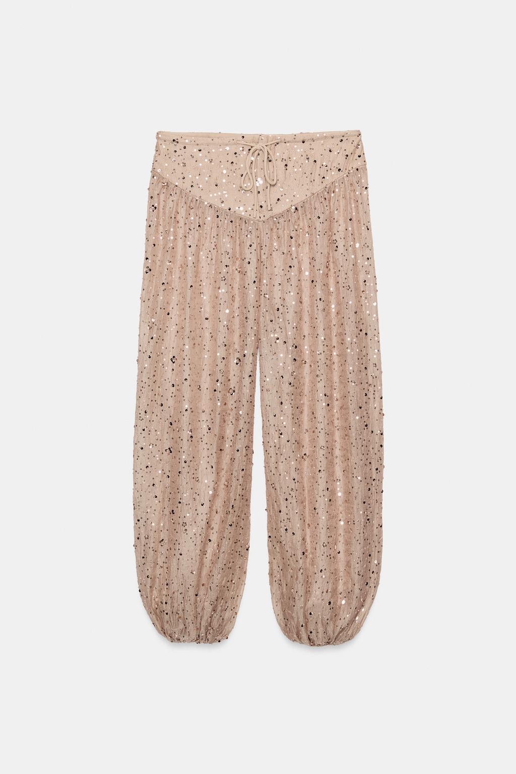 БРЮКИ-БАГГИ С ПАЙЕТКАМИ