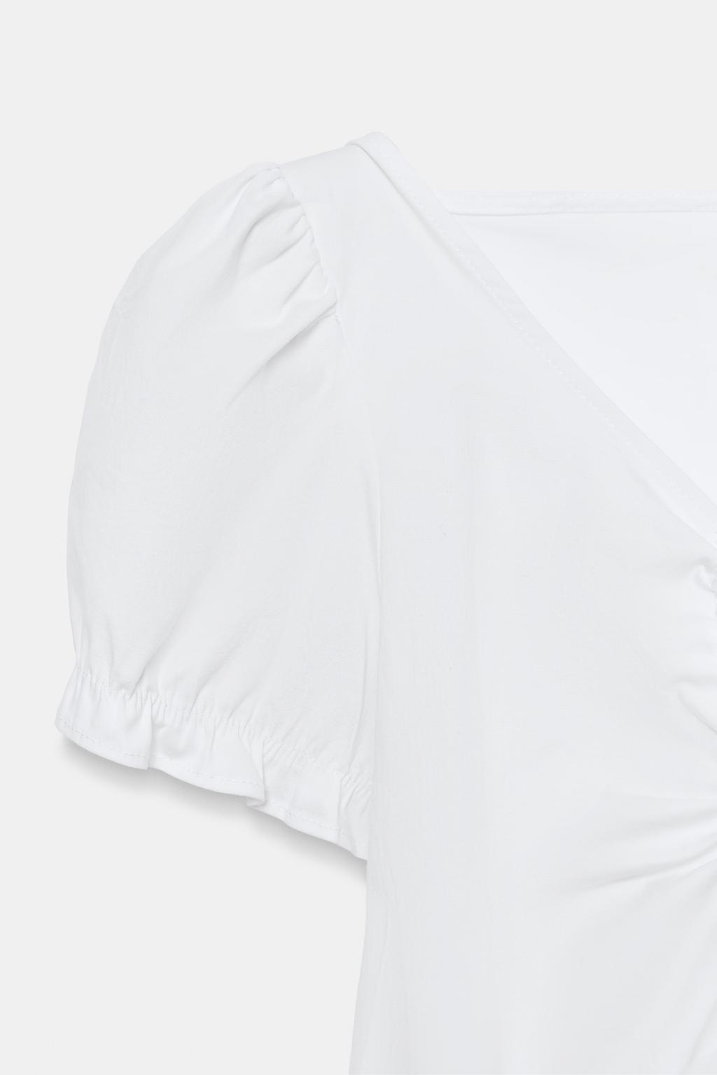 КОРОТКОЕ ПЛАТЬЕ ИЗ ПОПЛИНА С РАЗРЕЗОМ