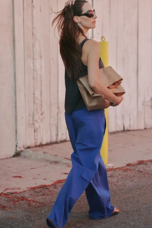 Топ из поплина с пуговицами- Заказать в России