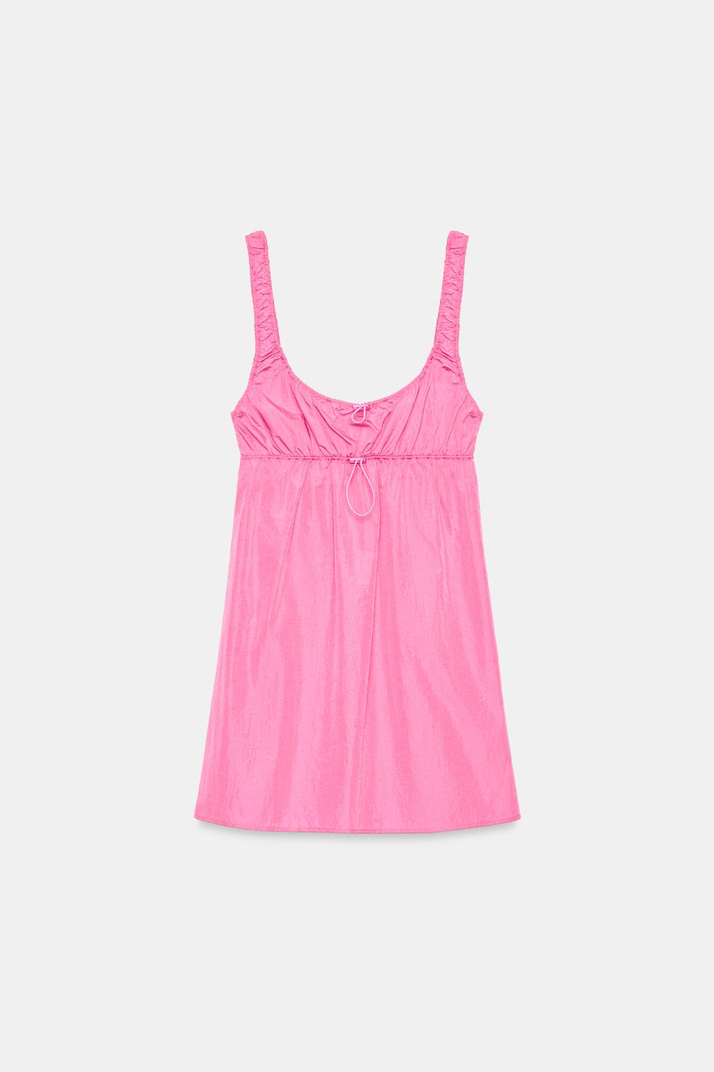 КОРОТКОЕ НЕЙЛОНОВОЕ ПЛАТЬЕ С ФИКСАТОРАМИ