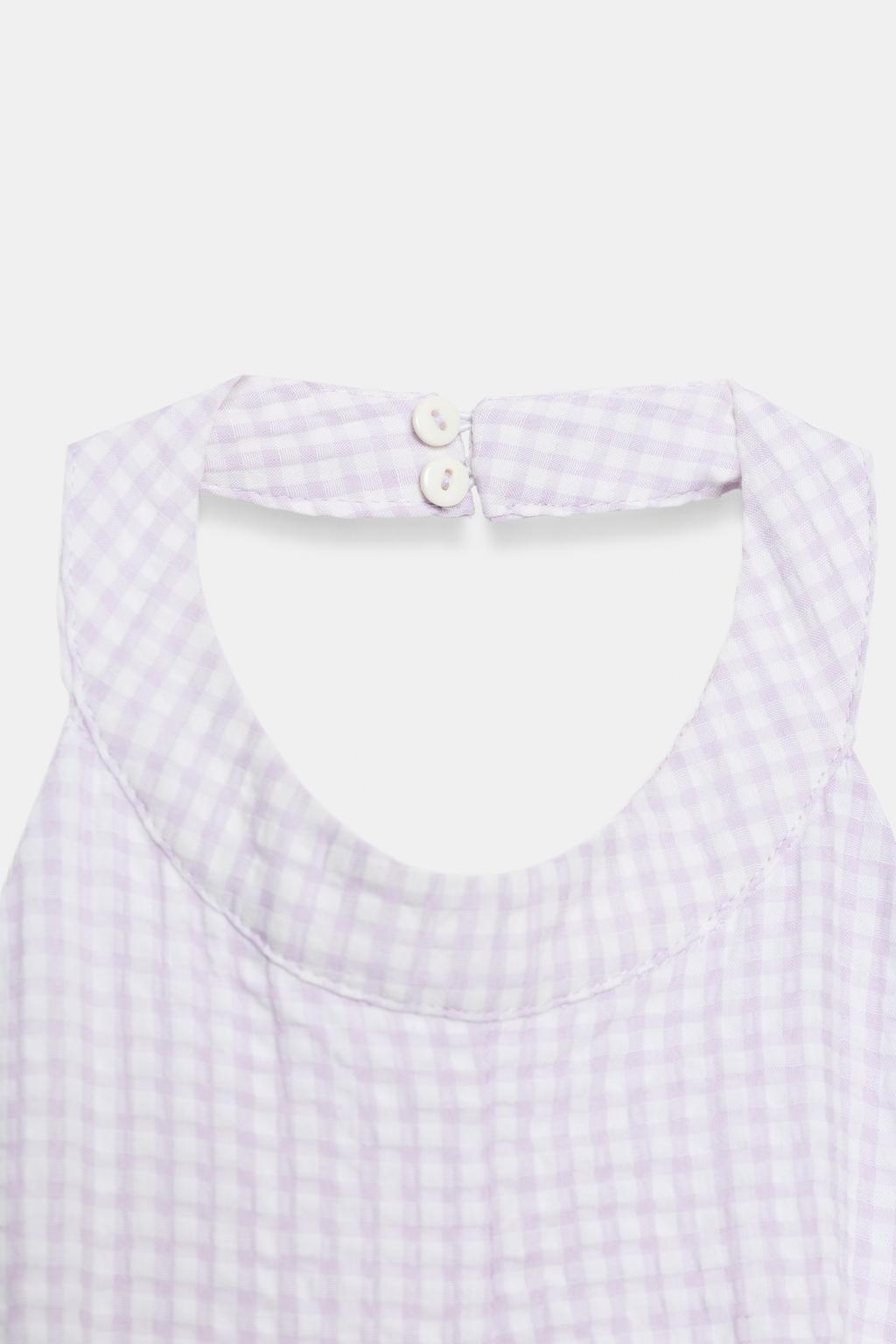 ОБЪЕМНОЕ ПЛАТЬЕ ХАЛТЕР В КЛЕТКУ ВИШИ