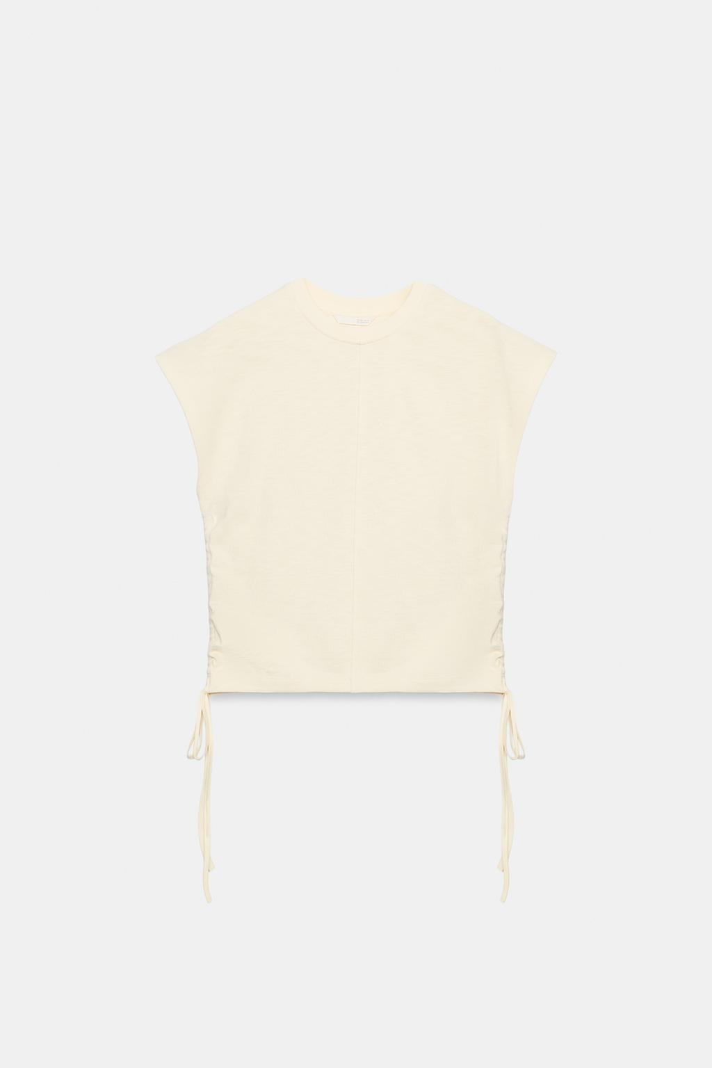 ФУТБОЛКА В СТИЛЕ РУСТИК СО СБОРКАМИ