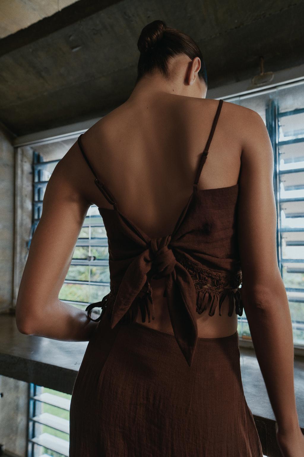 КРОП-ТОП С БАХРОМОЙ