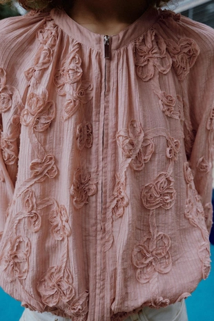 Куртка оверсайз с цветочным узором- Заказать в России