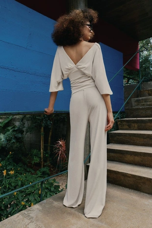 Брюки палаццо из фактурной ткани- Заказать в России