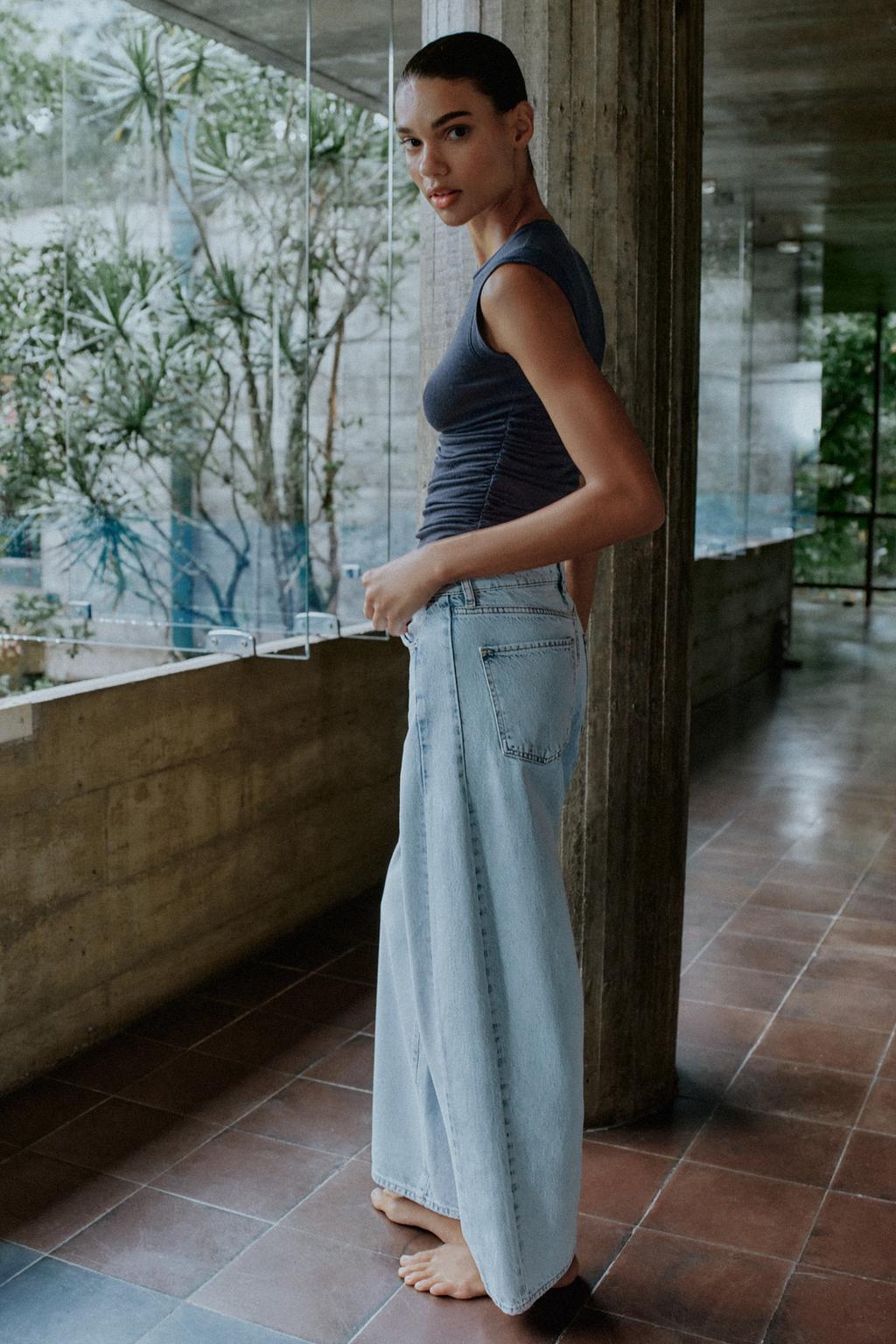 ДЖИНСЫ Z1975 С ВЫСОКОЙ ПОСАДКОЙ И ПЕРЕДНИМИ ШВАМИ