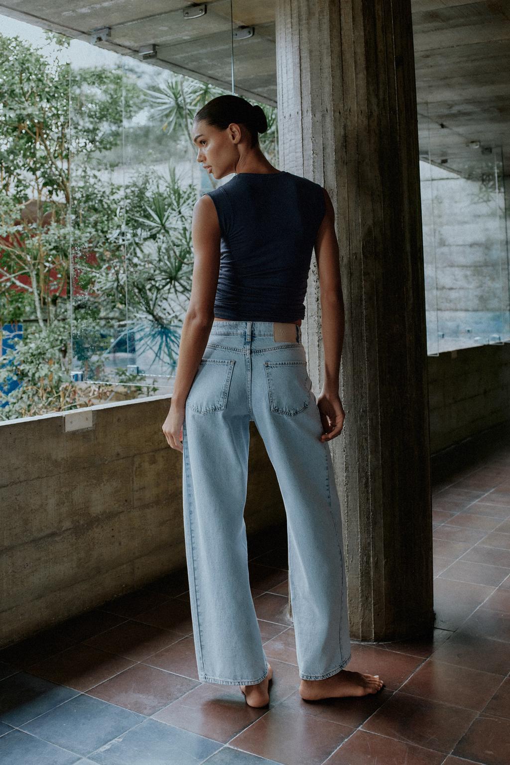 ДЖИНСЫ Z1975 С ВЫСОКОЙ ПОСАДКОЙ И ПЕРЕДНИМИ ШВАМИ