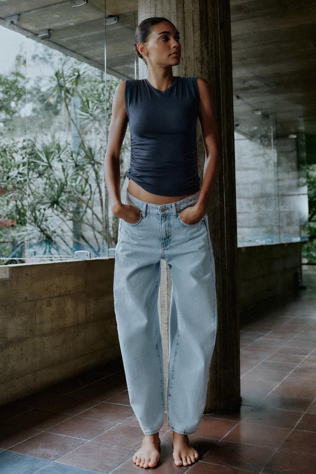 ДЖИНСЫ Z1975 С ВЫСОКОЙ ПОСАДКОЙ И ПЕРЕДНИМИ ШВАМИ