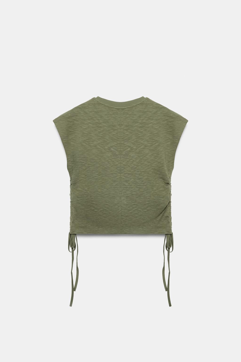 ФУТБОЛКА В СТИЛЕ РУСТИК СО СБОРКАМИ