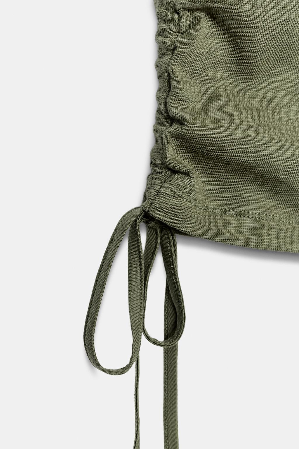 ФУТБОЛКА В СТИЛЕ РУСТИК СО СБОРКАМИ