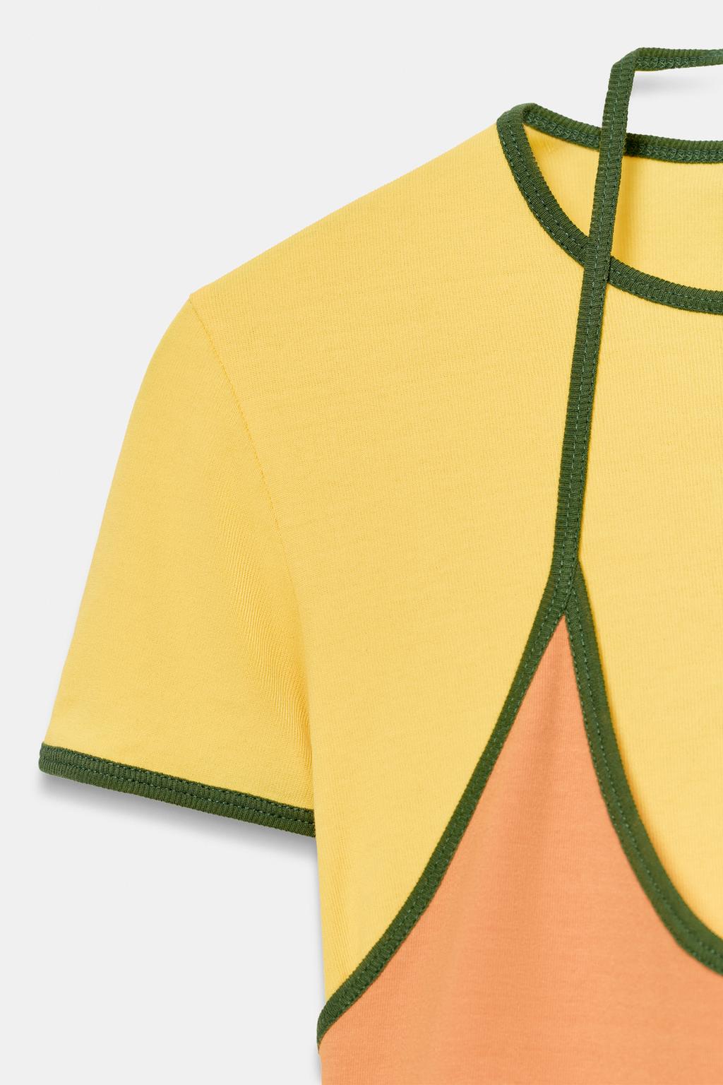 МИНИ-ПЛАТЬЕ С ЭФФЕКТОМ ДВОЙНОГО СЛОЯ