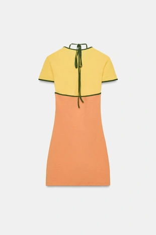 Мини-платье с эффектом двойного слоя- Заказать в России