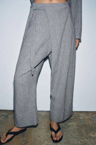 Брюки-парео в клетку «гусиная лапка» — Zw Collection- Заказать в России