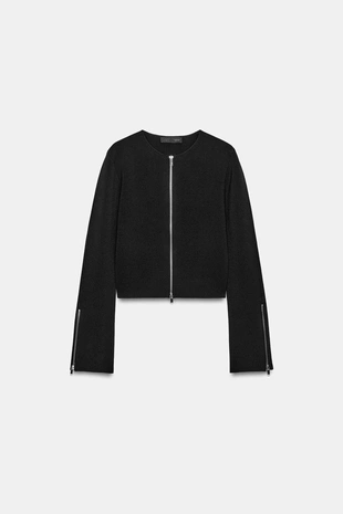 Кардиган с молниями- Заказать в России