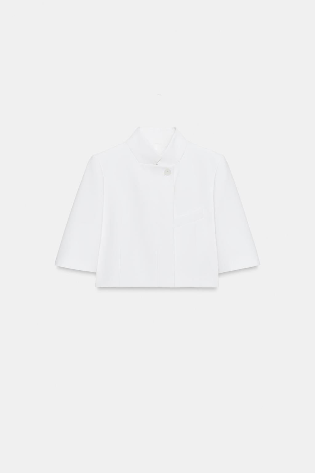 УКОРОЧЕННЫЙ БЛЕЙЗЕР С КОРОТКИМИ РУКАВАМИ — ZW COLLECTION