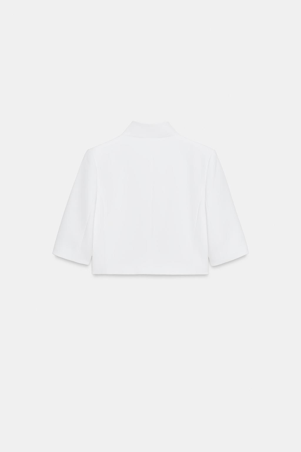 УКОРОЧЕННЫЙ БЛЕЙЗЕР С КОРОТКИМИ РУКАВАМИ — ZW COLLECTION