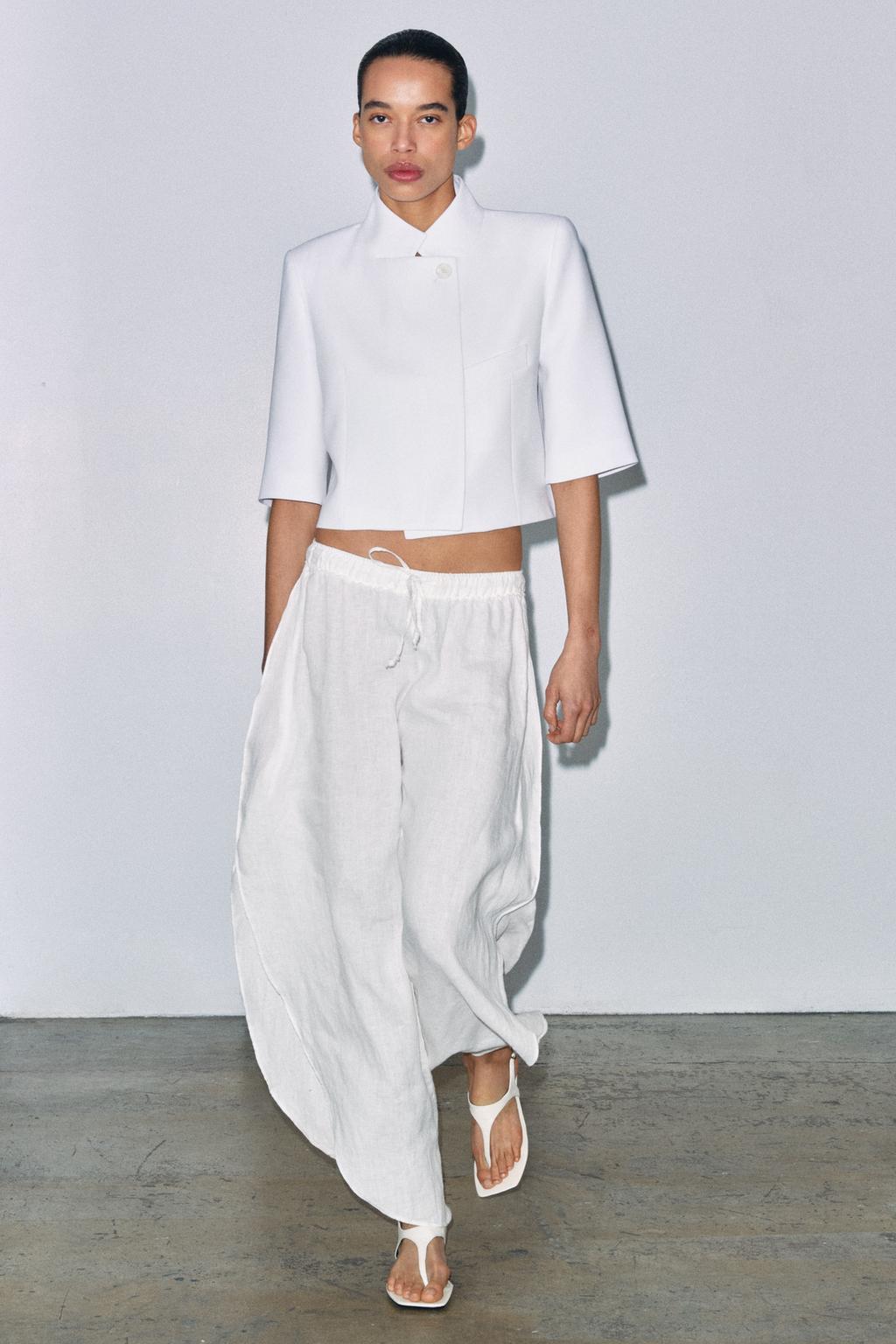 УКОРОЧЕННЫЙ БЛЕЙЗЕР С КОРОТКИМИ РУКАВАМИ — ZW COLLECTION