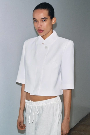 Укороченный блейзер с короткими рукавами — Zw Collection- Заказать в России