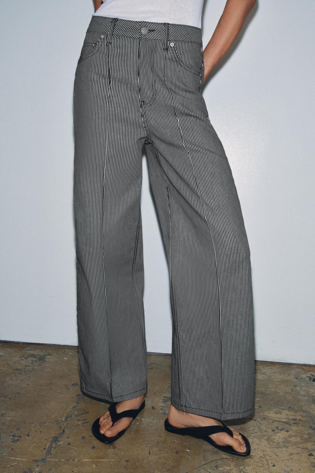 ДЖИНСЫ WIDE LEG С ВЫСОКОЙ ПОСАДКОЙ — ZW COLLECTION