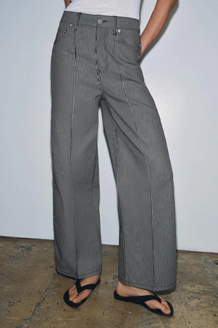 Джинсы Wide Leg с высокой посадкой — Zw Collection- Заказать в России