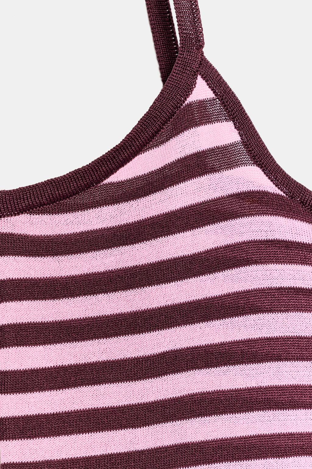 ТРИКОТАЖНЫЙ ТОП В ПОЛОСКУ НА БРЕТЕЛЯХ