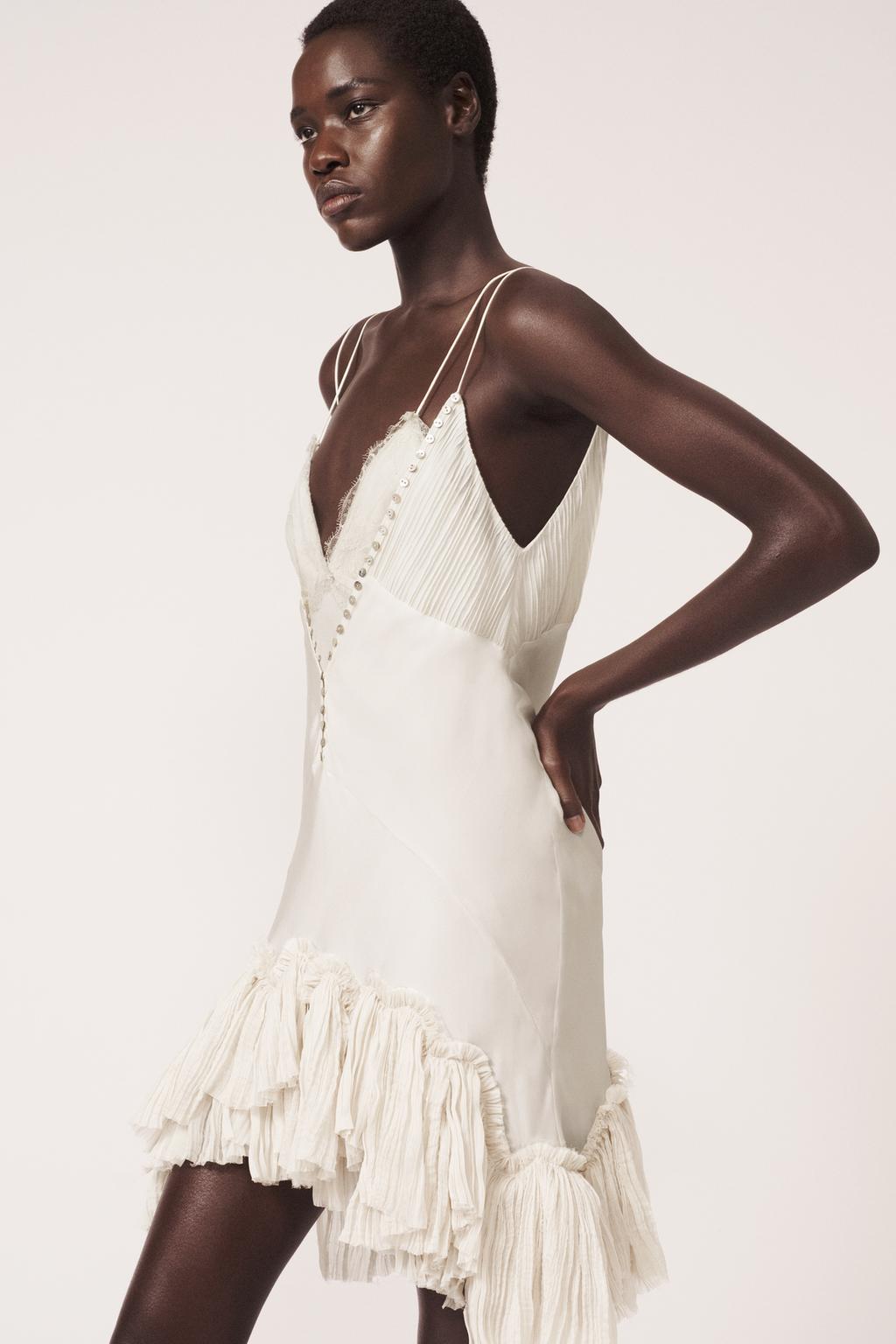 АСИММЕТРИЧНОЕ ПЛАТЬЕ С ВОЛАНАМИ — THE ITEM