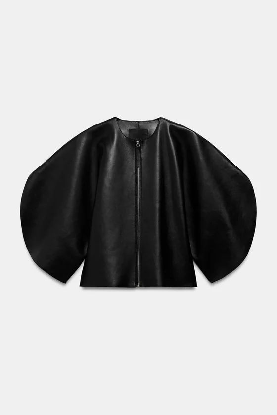 Эксклюзивный кожаный топ Zara «ZW» Лимитированная коллекция