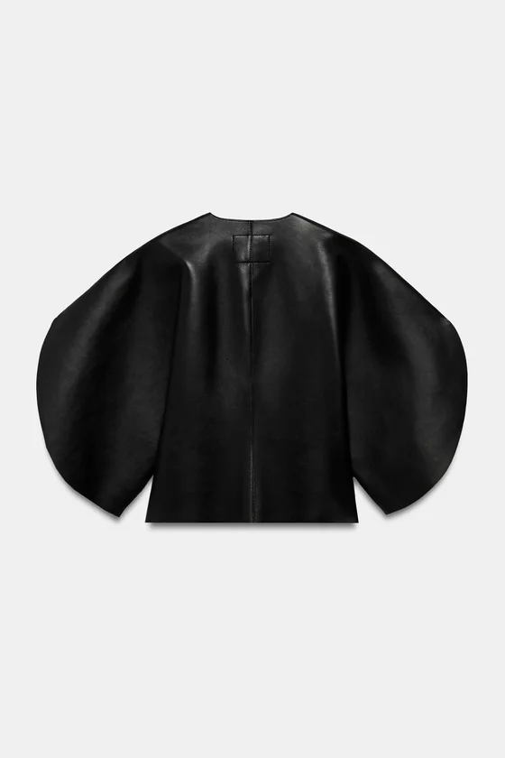 Эксклюзивный кожаный топ Zara «ZW» Лимитированная коллекция