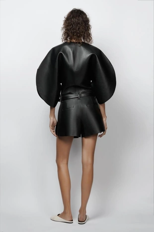 Эксклюзивный кожаный топ zw collection limited edition- Заказать в России