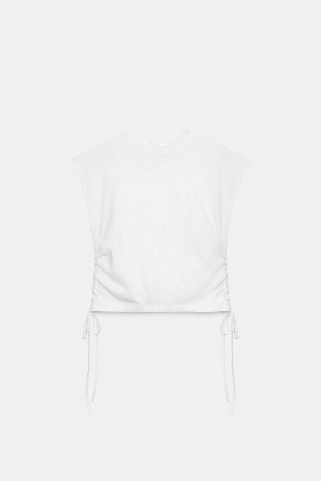 ФУТБОЛКА В СТИЛЕ РУСТИК С ДРАПИРОВКОЙ