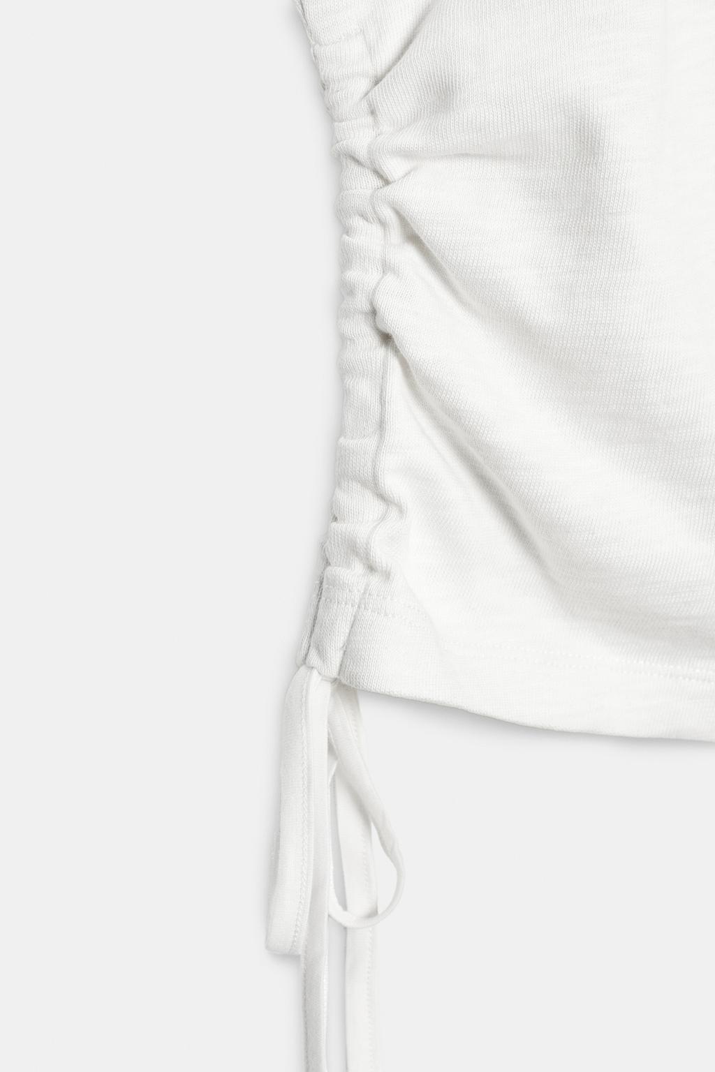 ФУТБОЛКА В СТИЛЕ РУСТИК С ДРАПИРОВКОЙ