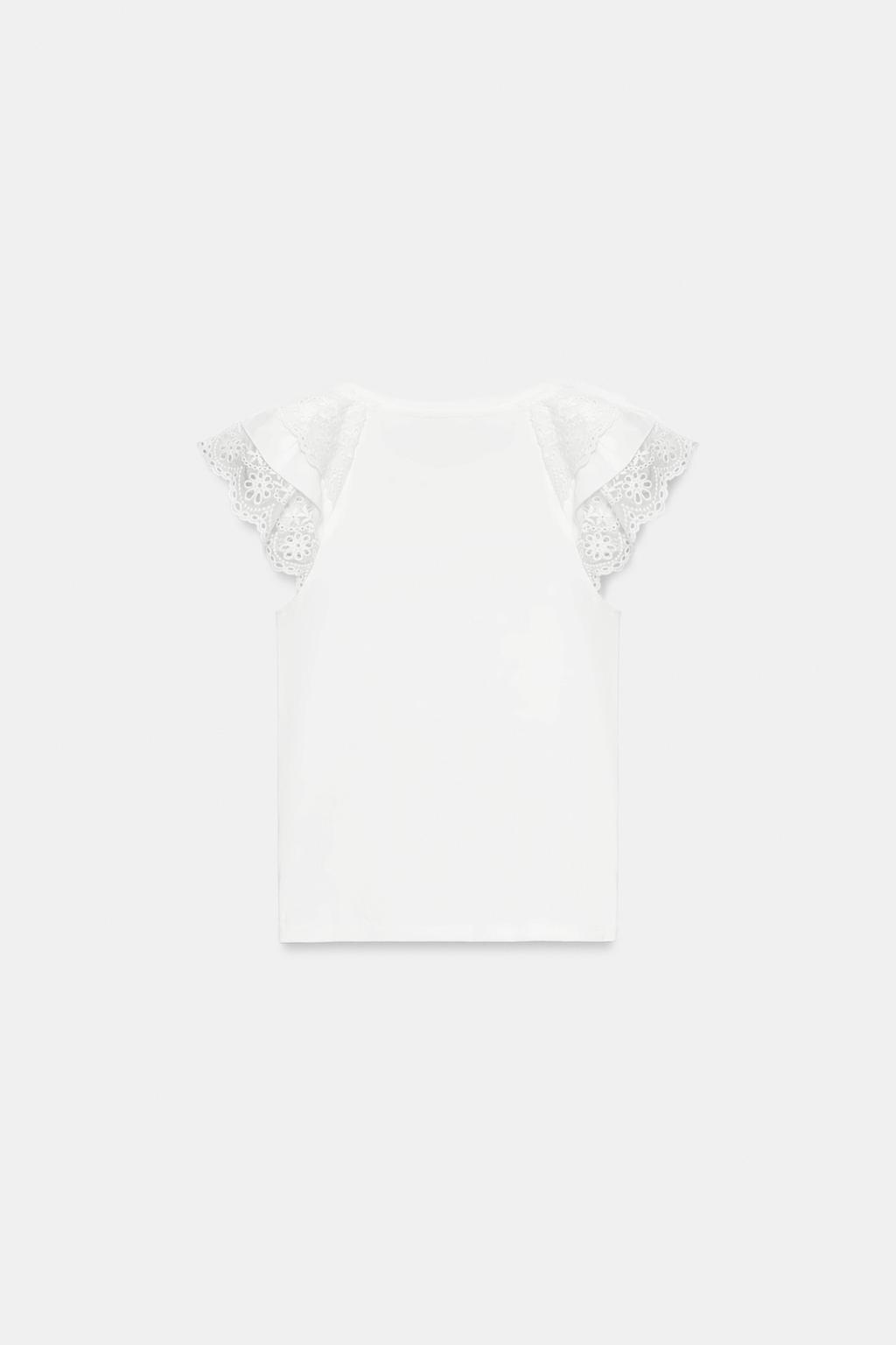 ФУТБОЛКА С КОРОТКИМ РУКАВОМ И ВЫШИВКОЙ