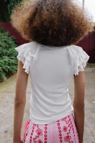 Футболка с коротким рукавом и вышивкой- Заказать в России