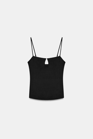 Топ из полиамида с разрезом- Заказать в России