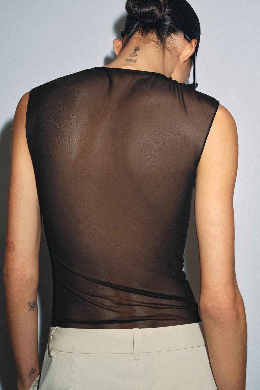 БОДИ ИЗ ТЮЛЯ С ВЫШИВКОЙ