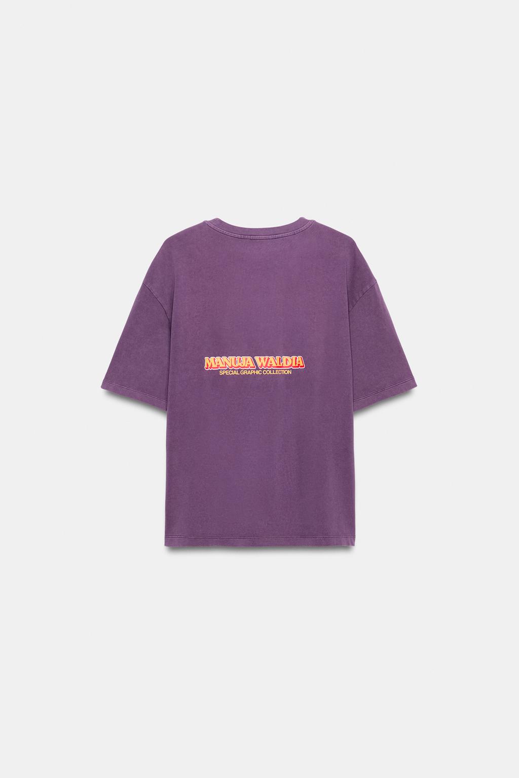 ФУТБОЛКА С ПРИНТОМ MANUJA WALDIA И ЭФФЕКТОМ ПОТЕРТОСТИ