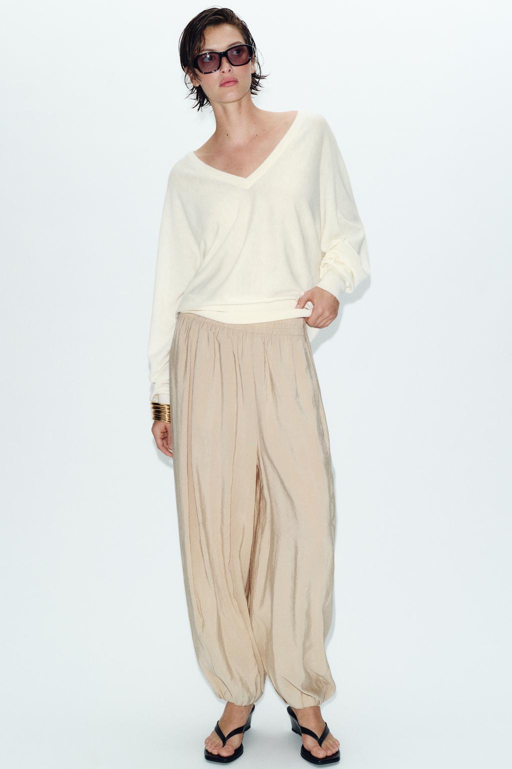 БРЮКИ-БАЛЛОНЫ С ЭЛАСТИЧНЫМ ПОЯСОМ