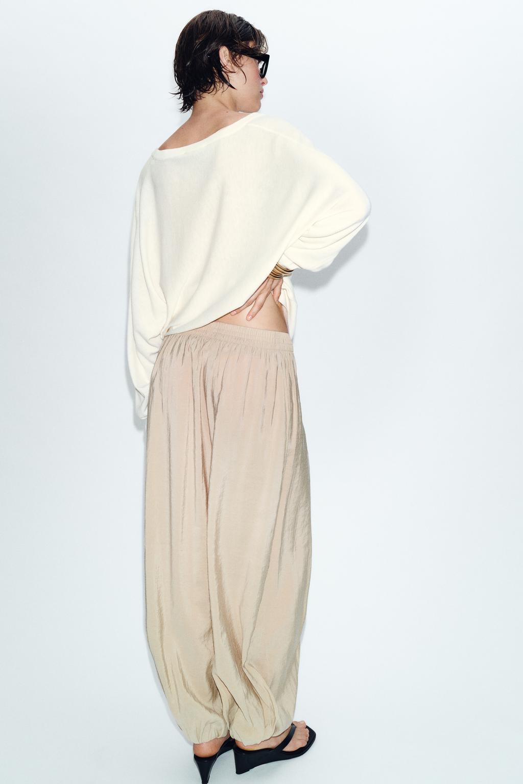 БРЮКИ-БАЛЛОНЫ С ЭЛАСТИЧНЫМ ПОЯСОМ