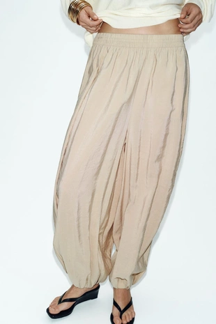 Брюки-баллоны с эластичным поясом- Заказать в России