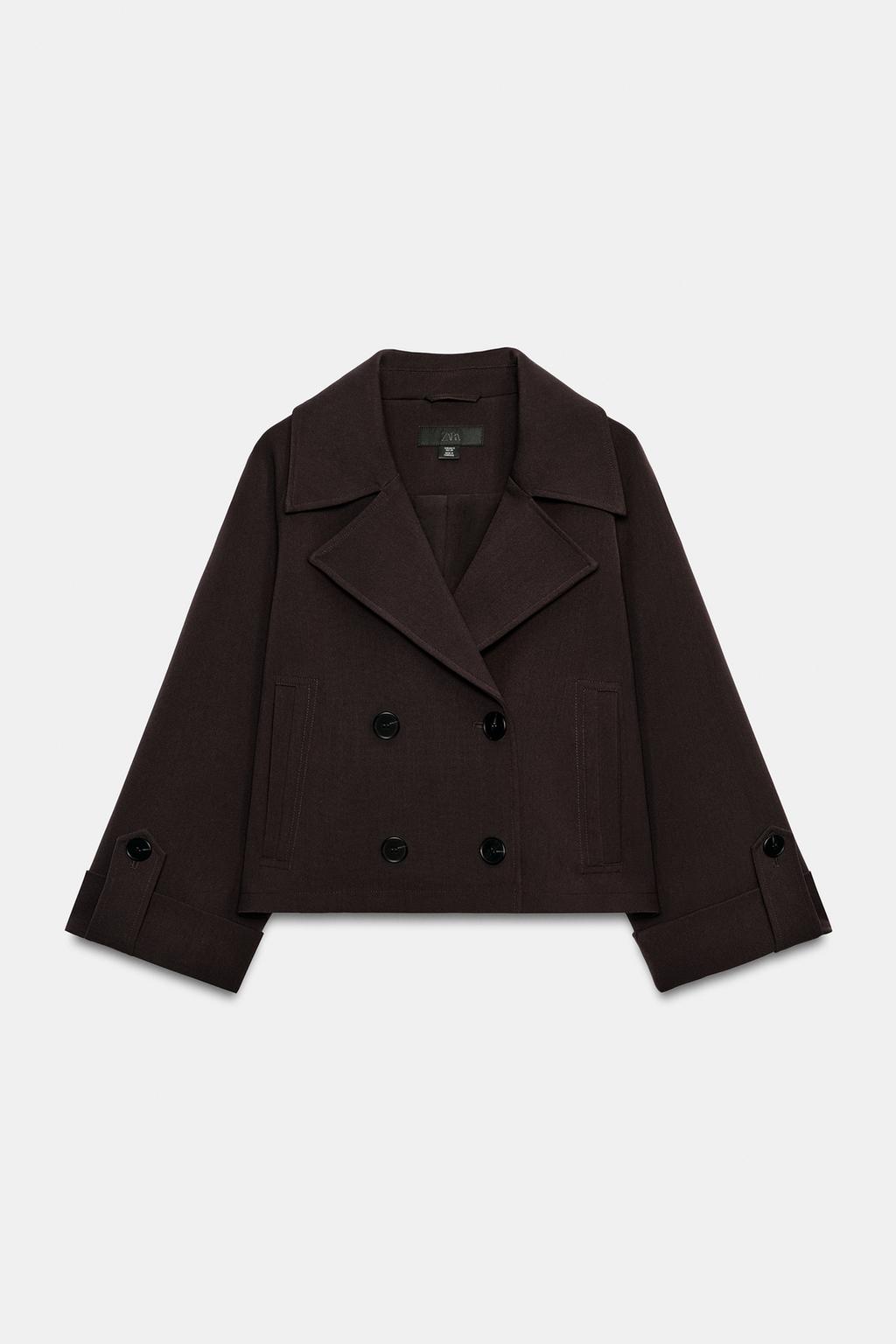 КОРОТКИЙ ТРЕНЧ С ОТВОРОТАМИ НА РУКАВАХ