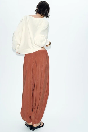 Брюки-баллоны с эластичным поясом- Заказать в России