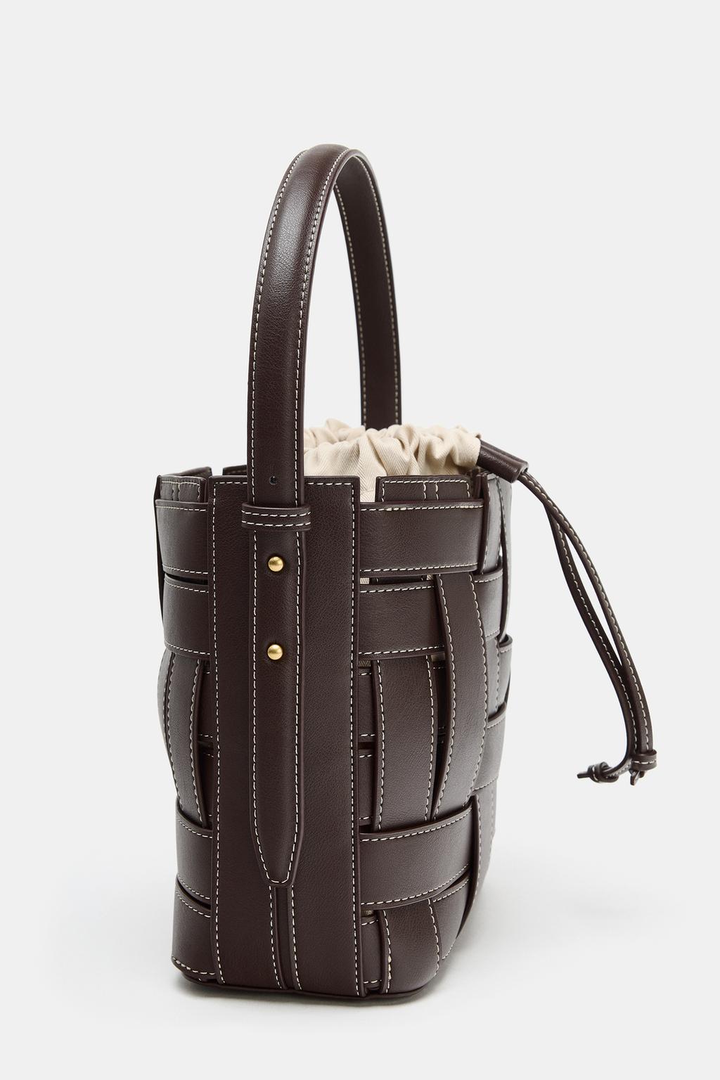 ПЛЕТЕНАЯ СУМКА С ПЛЕЧЕВЫМ РЕМНЕМ