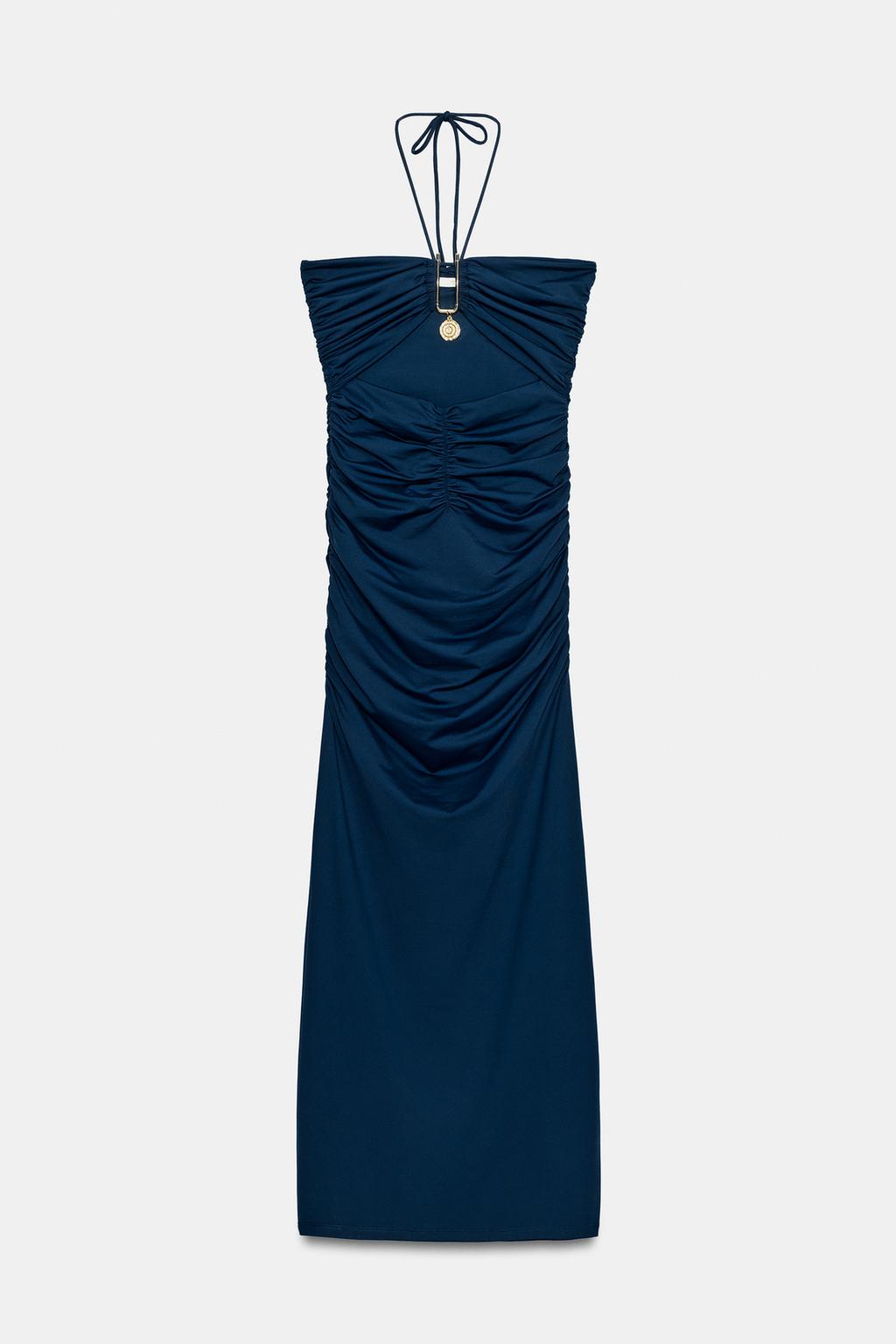 ПЛАТЬЕ МИДИ С ВЫРЕЗОМ ИЗ ПОЛИАМИДА