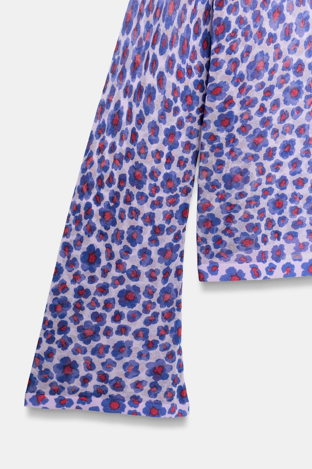 ТОП ИЗ ТОНКОГО ТРИКОТАЖА С ЦВЕТОЧНЫМ ПРИНТОМ