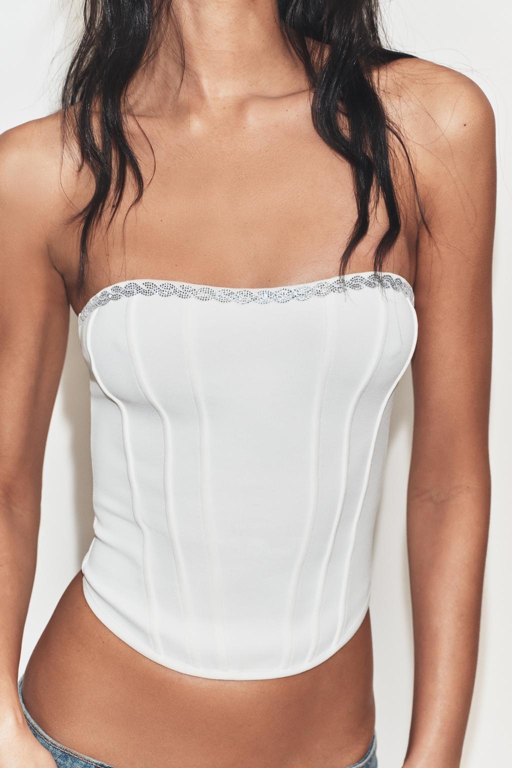 ЭЛАСТИЧНЫЙ ТОП-КОРСЕТ СО СТРАЗАМИ