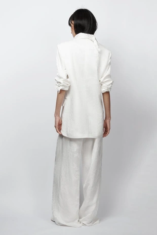 White | 3000/143/250 - Zara Жаккардовый блейзер — LIMITED EDITION, ZW COLLECTION