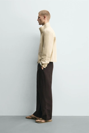 Кожаная куртка на молнии- Заказать в России